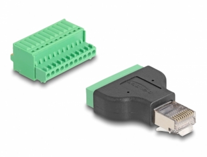 Picture of Delock RJ50 male to Terminal Block Adapter with push-button