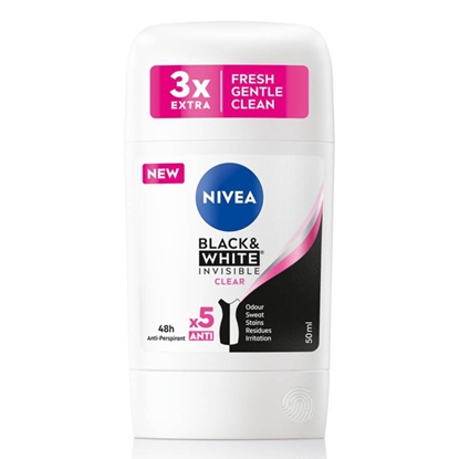 Attēls no Dezodorants Nivea Black&White Invisible Clear 50ml