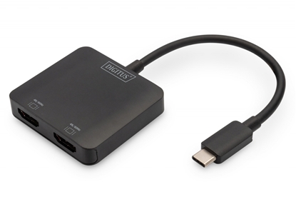 Picture of DIGITUS 2-Port MST Video Hub USB-C/2x DisplayPort 4K/60Hz