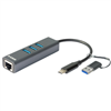 Изображение D-Link USB-C/USB to Gigabit Ethernet Adapter with 3 USB 3.0 Ports DUB-2332