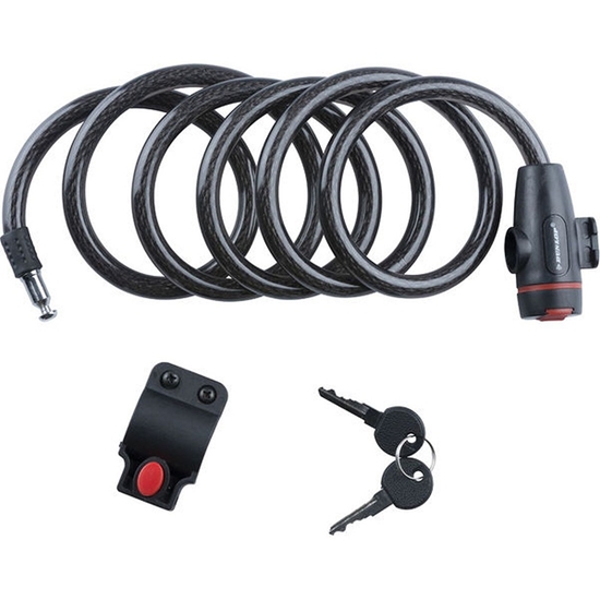 Picture of Dunlop spirālveida velosipēda slēdzene 1,2x180cm