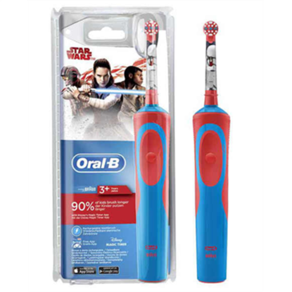 Picture of Oral-B | Electric Toothbrush with Disney Stickers | D100 Star Wars | Rechargeable | For kids | Number of brush heads included 2 | Number of teeth brushing modes 2 | Red