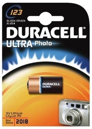 Picture of Elementai DURACELL CR123A, 1vnt., litis, 3V