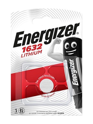 Изображение Ličio baterija ENERGIZER CR1632 3V 130mAh, 1 vnt.