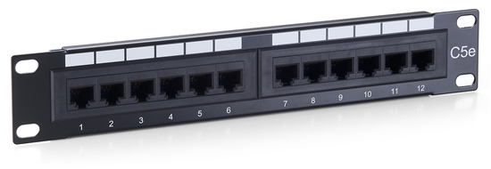 Picture of Equip 12-Port Cat.5e Unshielded Patch Panel, Black