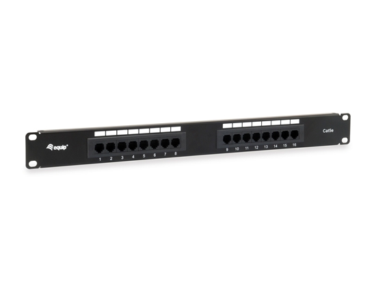 Picture of Equip 16-Port Cat.5e Unshielded Patch Panel, Black