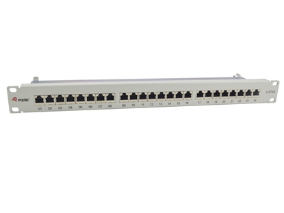 Изображение Equip 24-Port Cat.6A Shielded Patch Panel, Light Grey