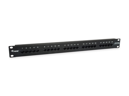 Изображение Equip 25-Port Cat.3 RJ45 ISDN Patch Panel, Black