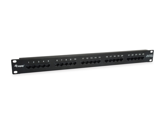 Изображение Equip 25-Port Cat.3 RJ45 ISDN Patch Panel, Black