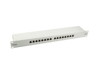 Attēls no Equip 327316 Premium 16-Port Cat.5e Shielded Patch Panel, Light Grey