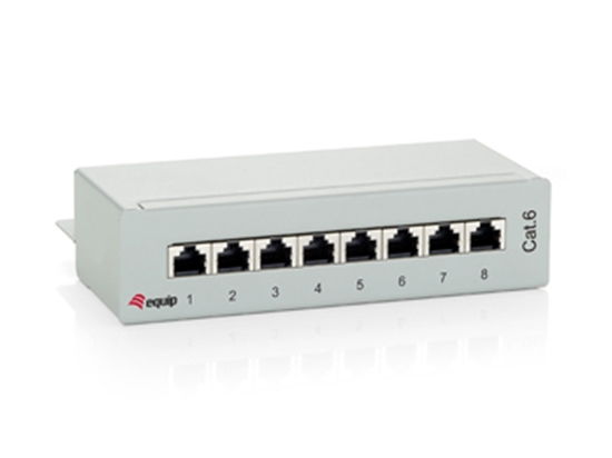 Изображение Equip 8 Ports Cat.6 Desktop Patch Panel, Light Grey