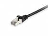 Изображение Equip Cat.6 S/FTP Patch Cable, 1.0m, Black, 40pcs/set