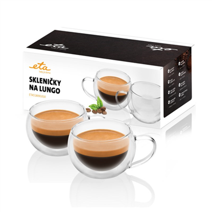 Attēls no ETA | Lungo cups | ETA518091010 | For coffee | Capacity  L | 2 pc(s) | Dishwasher proof | Glass