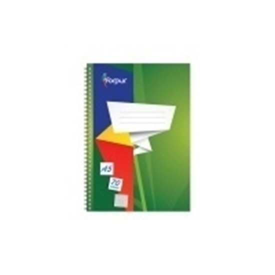 Picture of Exercise book with spiral Forpus, A5/70, Squared, soft cover 0722-004