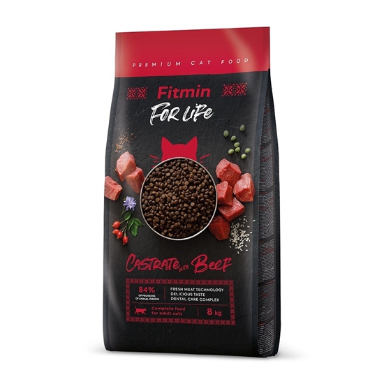 Picture of FITMIN For Life Castrate Beef - dry cat food - 8 kg