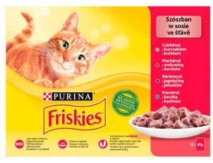 Picture of Friskies Mix meat - wet cat food - 12 x 85 g