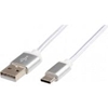 Picture of Gembird Cotton braided USB Male to Type-C Male 1.8m Silver