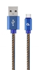 Picture of Gembird USB Male - USB Type C Male Premium denim 1m Blue