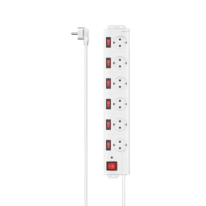 Picture of Hama Socket Line 6-fach single switchable white 223159