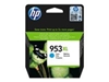 Picture of HP 953XL Cyan Original ink cartridge 20 ml 1600 pages