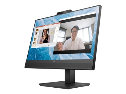 Изображение HP M24m FHD Conferencing Monitor - 23.8" 1920x1080 FHD 300-nit AG, IPS, USB-C(65W)/DisplayPort/HDMI, 2x USB 3.0, speakers, webcam, height adjustable/tilt/swivel, 3 years