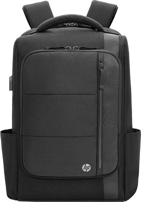 Attēls no HP Executive 16 Backpack, Water Resistant, Expandable, Cable Pass-through USB-C port – Black, Grey