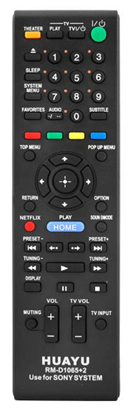 Изображение HQ LXP1065 TV Pults SONY DVD / AUX / Black