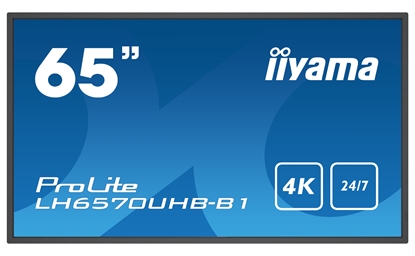 Picture of iiyama LH6570UHB-B1 Signage Display Digital signage flat panel 163.8 cm (64.5") VA 700 cd/m² 4K Ultra HD Black Built-in processor Android 9.0 24/7