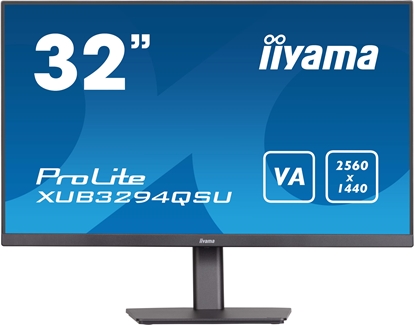 Picture of 32" ETE VA-panel, 2560x1440, 250cd/m², 4ms, Speakers, DisplayPort, HDMI, USB-HUB (2x 3.0), 15cm Height Adj. Stand