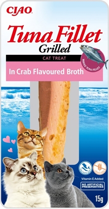 Attēls no INABA Grilled Tuna in Crab flavoured broth - cat treats - 15 g