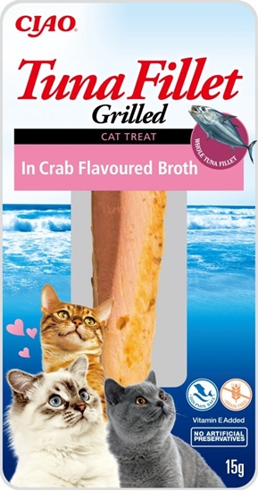 Picture of INABA Grilled Tuna in Crab flavoured broth - cat treats - 15 g