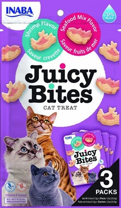 Изображение INABA Juicy Bites Shrimp and Seafood - cat treats - 3x11,3 g