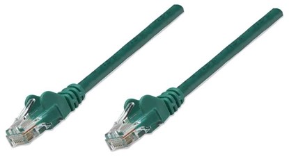 Изображение Intellinet Network Patch Cable, Cat6, 0.5m, Green, CCA, U/UTP, PVC, RJ45, Gold Plated Contacts, Snagless, Booted, Lifetime Warranty, Polybag