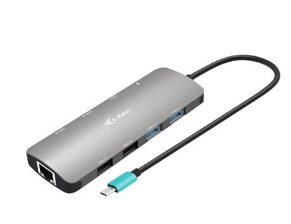 Attēls no i-tec USB-C Metal Nano 2x Display Docking Station + Power Delivery 100 W