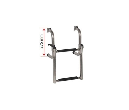 Picture of Īsās pamatnes kāpnes, nerūsējošā tērauda