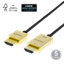 Изображение Kabelis DELTACO Ultra-thin HDMI, 4K UHD, 3m, juodas / auksinis / HDMI-1043-K / 00100012