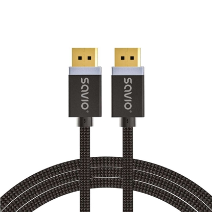 Изображение Kabel Savio DisplayPort - DisplayPort 2m czarny (CL-166)