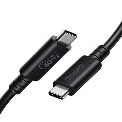 Изображение Kabel USB Choetech USB-C - USB-C 0.8 m Czarny (XCC-1028)