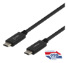 Изображение Kabel USB Deltaco USB-C - USB-C 1 m Czarny (USBC-1401M)