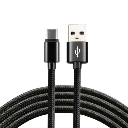 Изображение Kabel USB EverActive USB-A - USB-C 1 m Czarny (CBB-1CB)