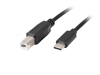 Picture of Kabel USB-C(M)->USB-B(M) 2.0 3m ferryt czarny