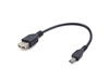 Изображение Kabelis Gembird OTG USB Female - MicroUSB Male 0.15m Black