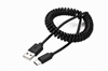 Picture of Kabelis Gembird USB Male - USB Type C Male Coiled 0.6m Black