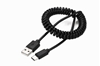 Изображение Kabelis Gembird USB Male - USB Type C Male Coiled 1.8m Black