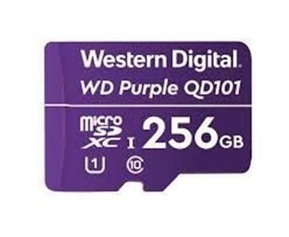 Attēls no Karta WD Purple MicroSDXC 256 GB Class 10 UHS-I/U1  (WDD256G1P0C)