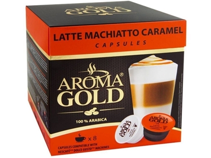 Attēls no Kavos kapsulės AROMA GOLD Latte Machiatto Caramel, 180g