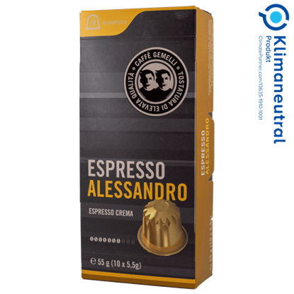 Изображение Kavos kapsulės GEMELLI Espresso Alessandro, Nespresso aparatui, 10 kaps., 55g