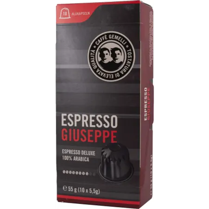 Изображение Kavos kapsulės GEMELLI Espresso Giuseppe, Nespresso aparatui, 10 kaps., 55g