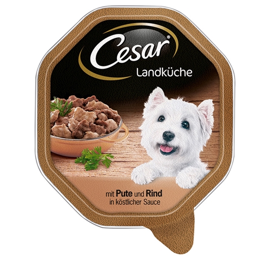 Picture of Konservi suņiem Cesar tray tītaru, liellopu un zaļumiem 150g