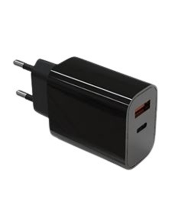 Attēls no Ładowarka sieciowa 2x3A USB C + USB A Power Delivery czarna